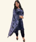 Blauw Velvet Plachi Suit