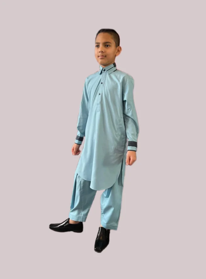Shalwaar Kameez Groenblauw maat 134