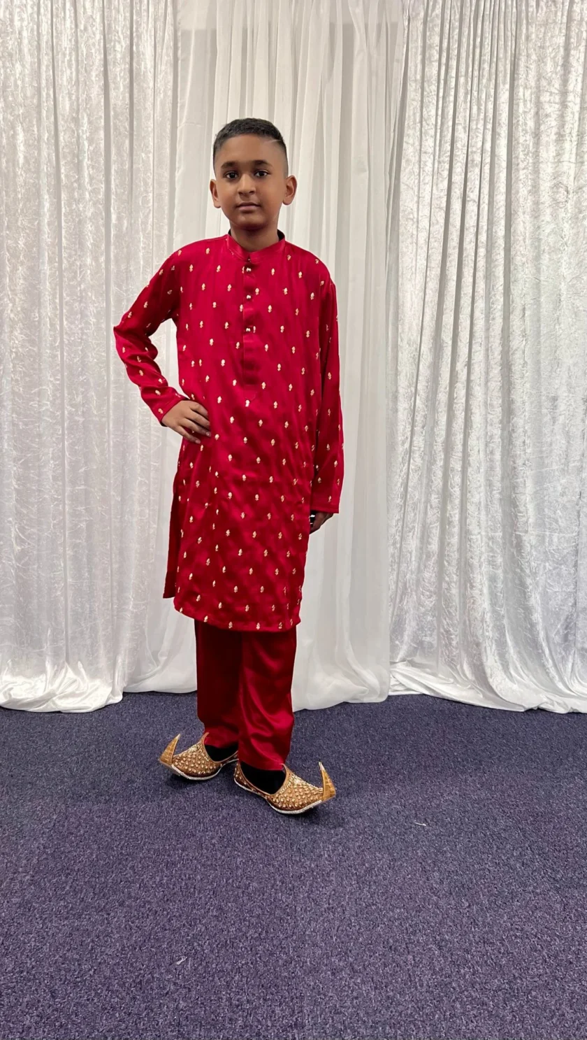Kurta Pyjama Silk Rood