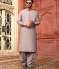 Junaid Jamshed Shalwaar Kameez Grijstinten maat L 4990