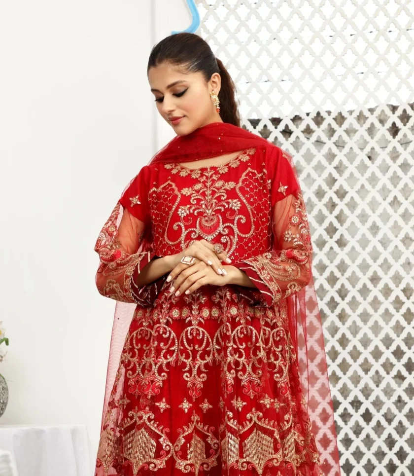 Shaposh Maxi Rood Met Goud - Afbeelding 2
