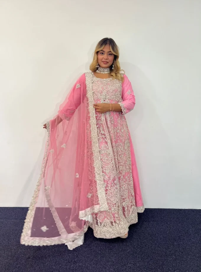 Bridal Maxi Roze Met Zilver