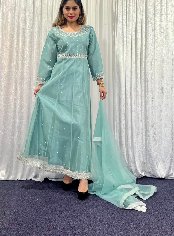 Organza maxi turquoise