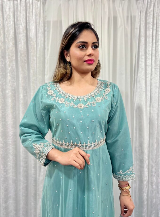 Organza maxi turquoise