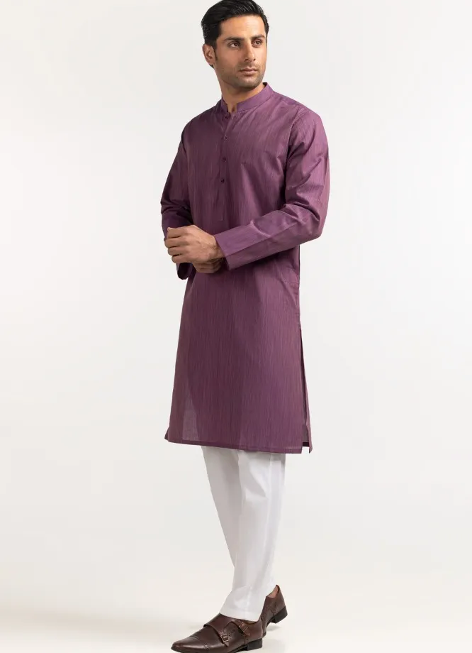 Gul Ahmed kurta basic paars maat S en M 7242