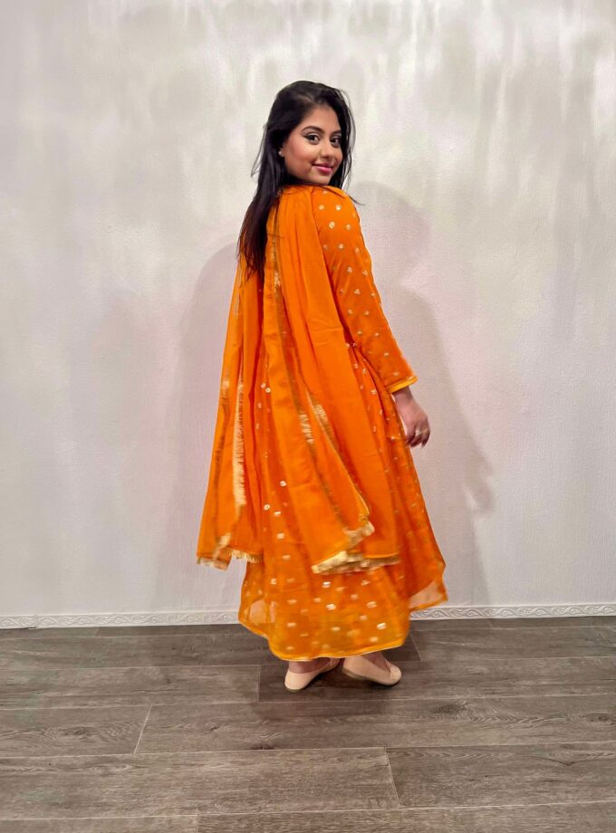 Chiffon maxi fancy oranje