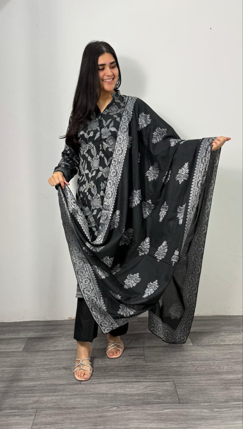 Limelight linnen suit zwart met zilver