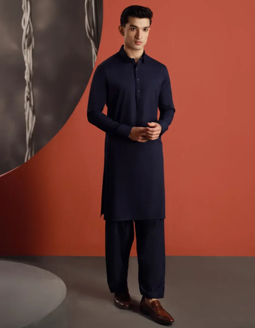 Junaid Jamshed shalwaar kameez maat M en XL artikel 9331 - Afbeelding 3