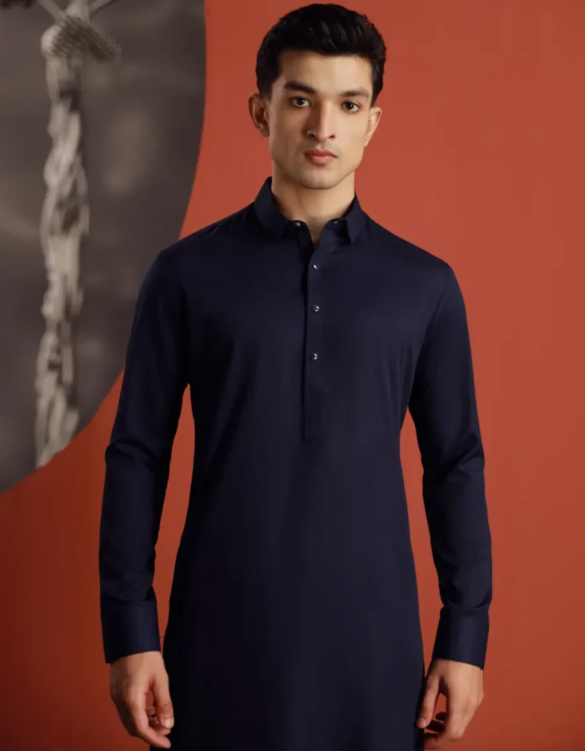 Junaid Jamshed shalwaar kameez maat M en XL artikel 9331 - Afbeelding 2
