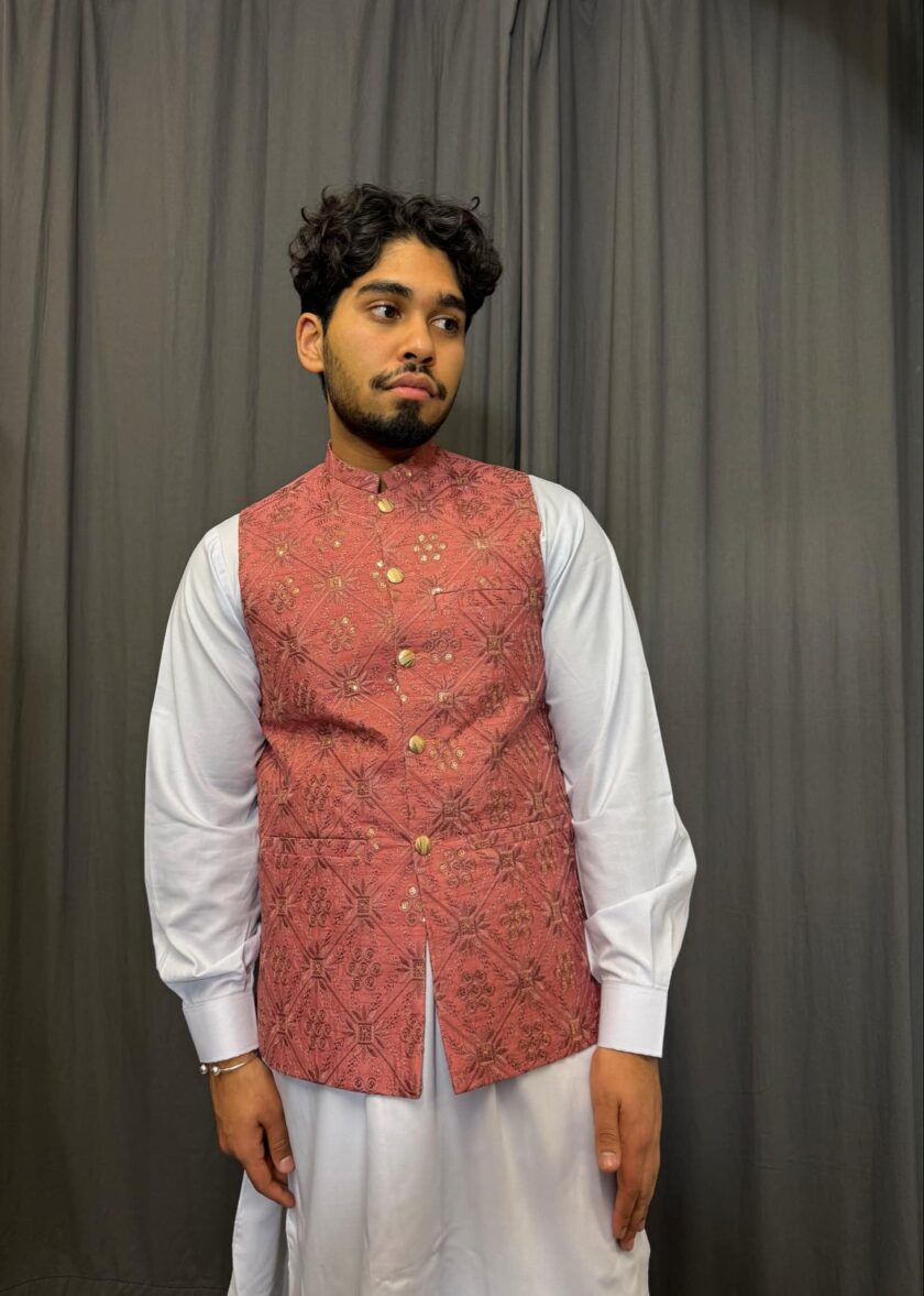 Waistcoat roze artikel 9484 - Afbeelding 2