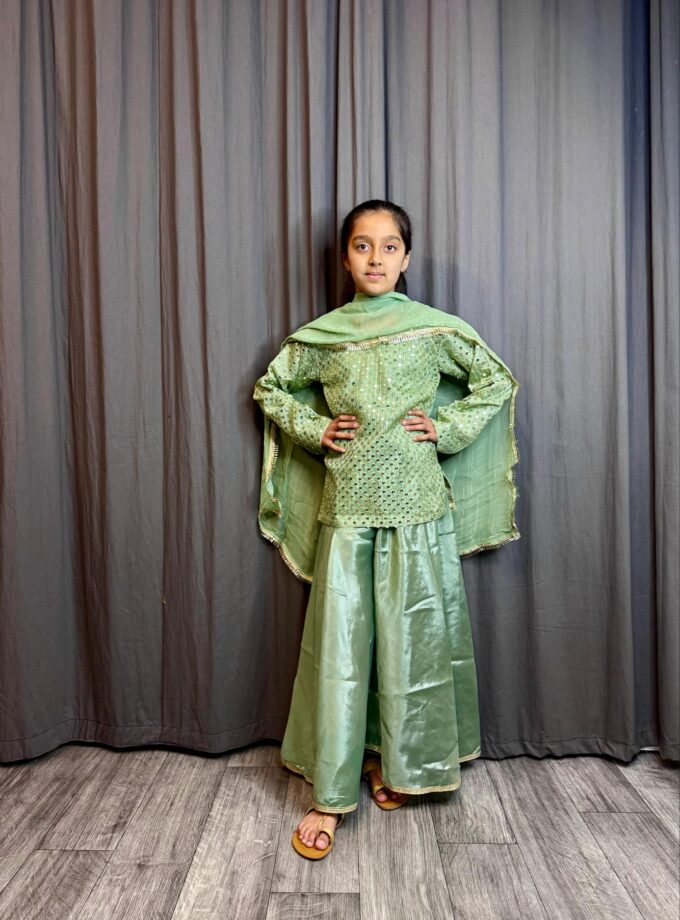 Kathan silk pallazo mintgroen