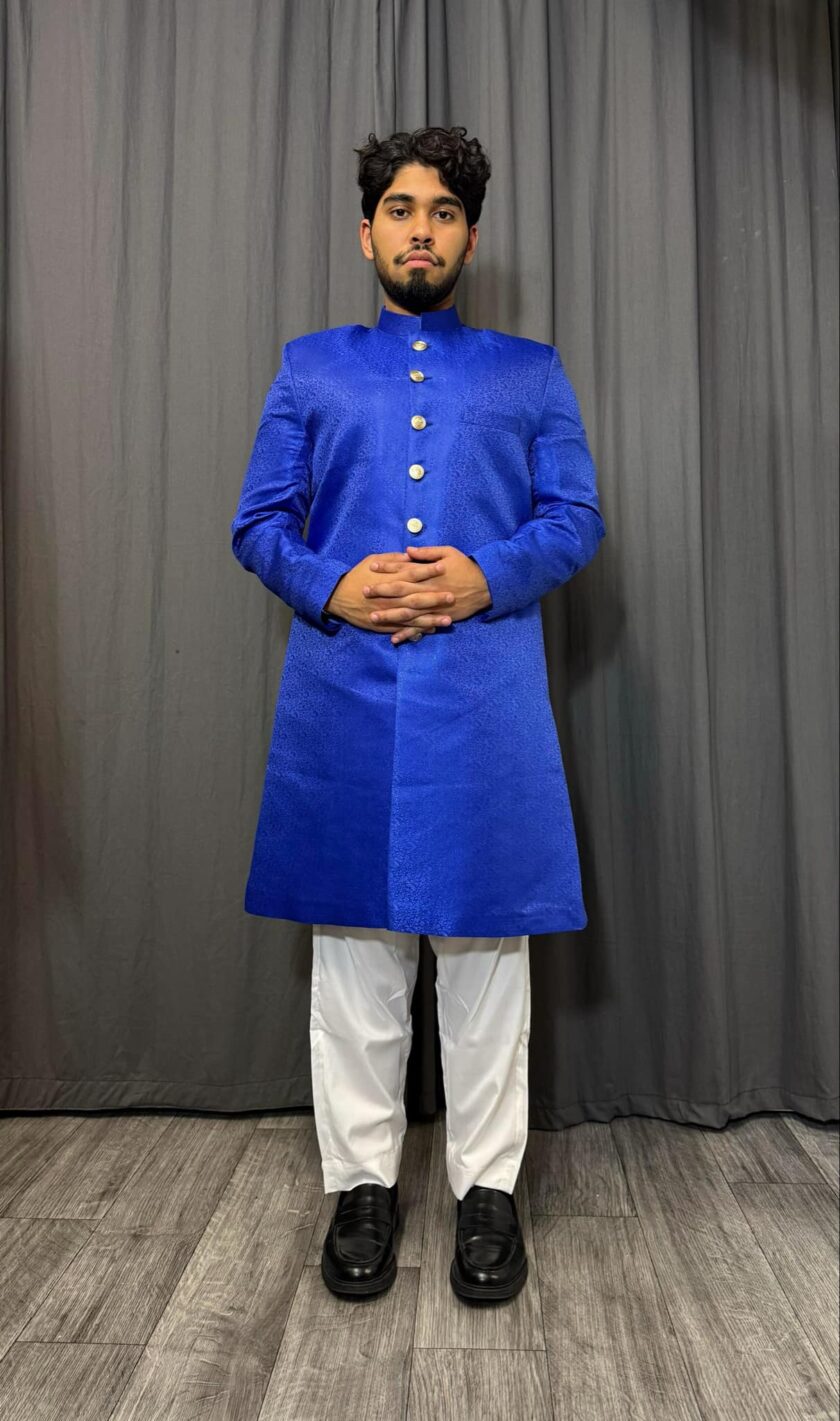 Sherwani royal blue maat S artikel 9559