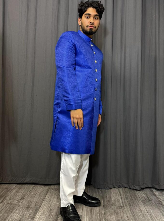 Sherwani royal blue maat S artikel 9559