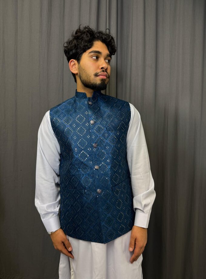 Waistcoat zinkkleur artikel 9505