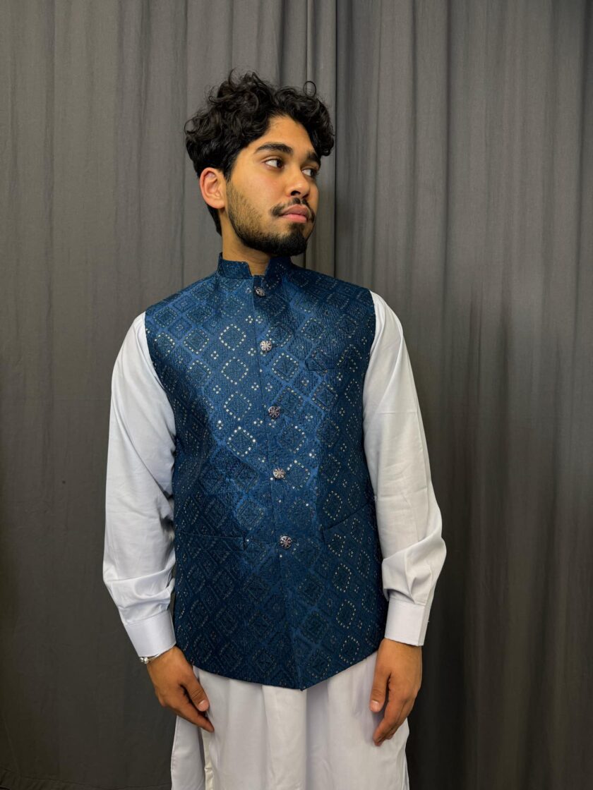 Waistcoat zinkkleur artikel 9505 - Afbeelding 2