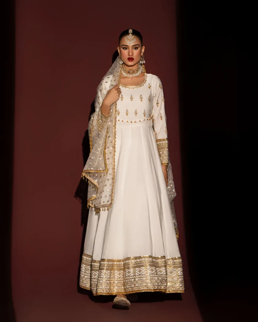 Shaposh maxi wit met goud maat Medium - Afbeelding 3