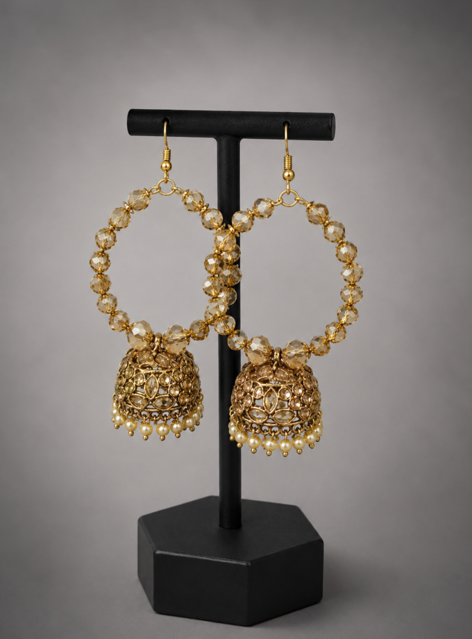 Oorbellen goud met goud 01646