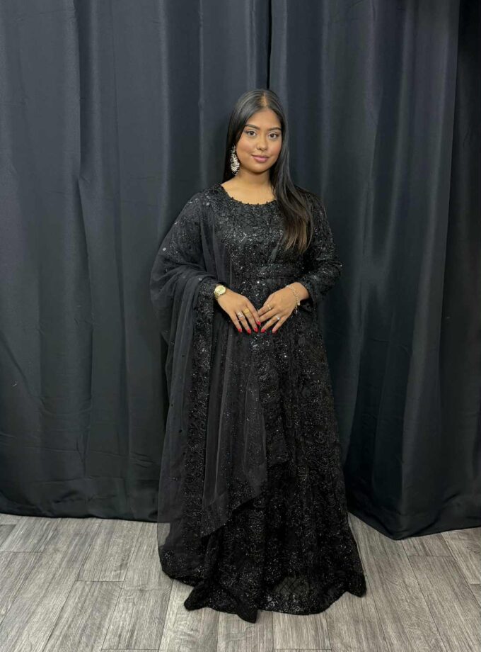 Fancy maxi zwart met riem
