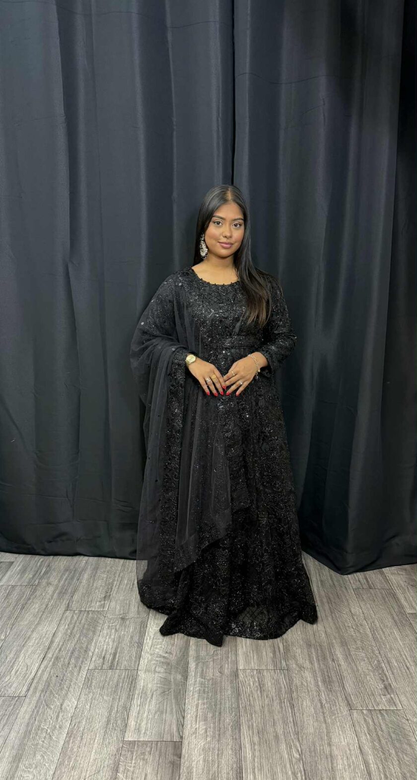 Fancy maxi zwart met riem
