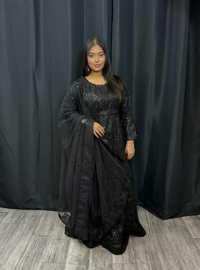 Fancy maxi zwart met riem