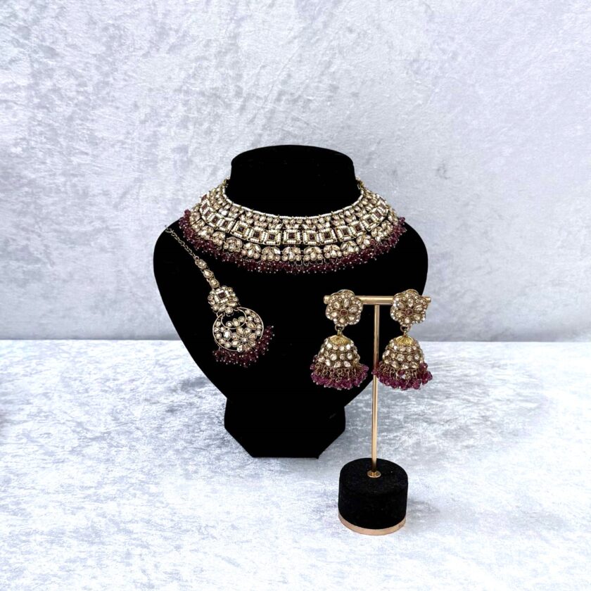Sieradenset goud met magenda 01751