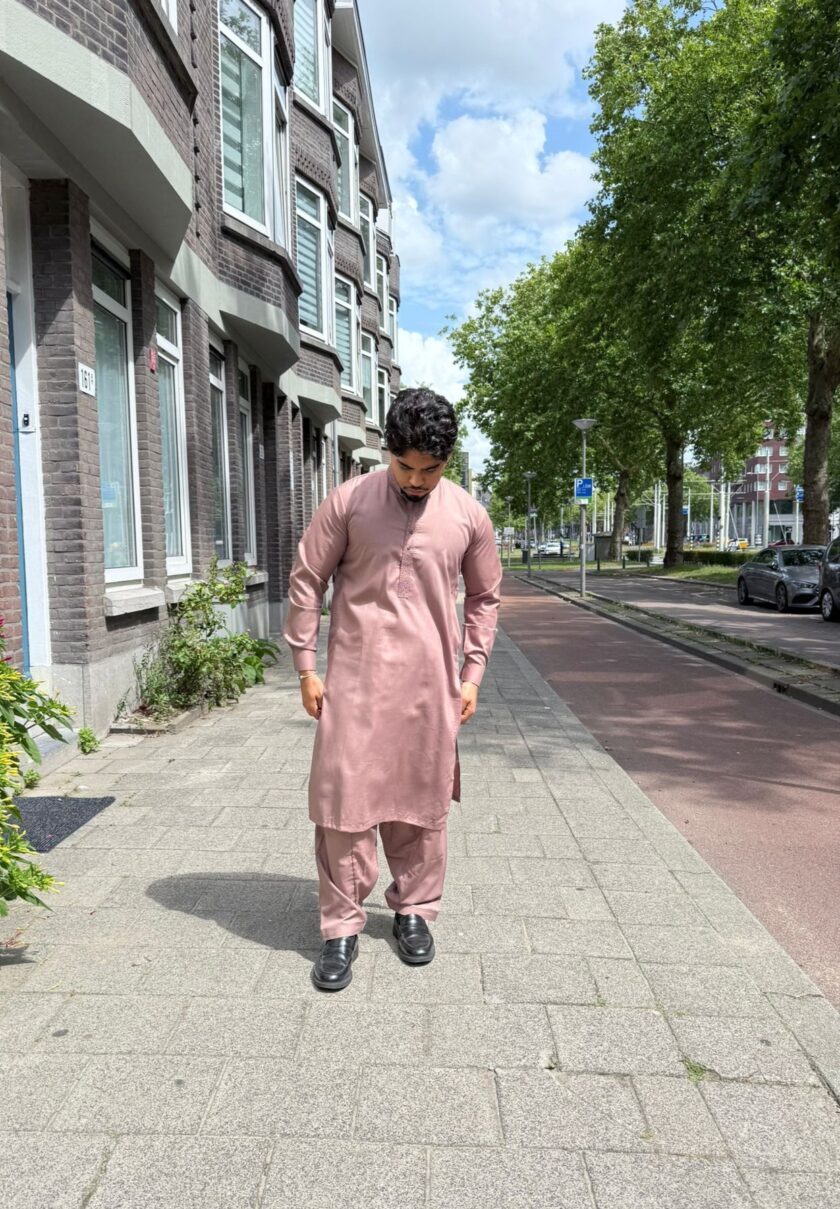 Shalwaar kameez wash and wear oudroze - Afbeelding 3