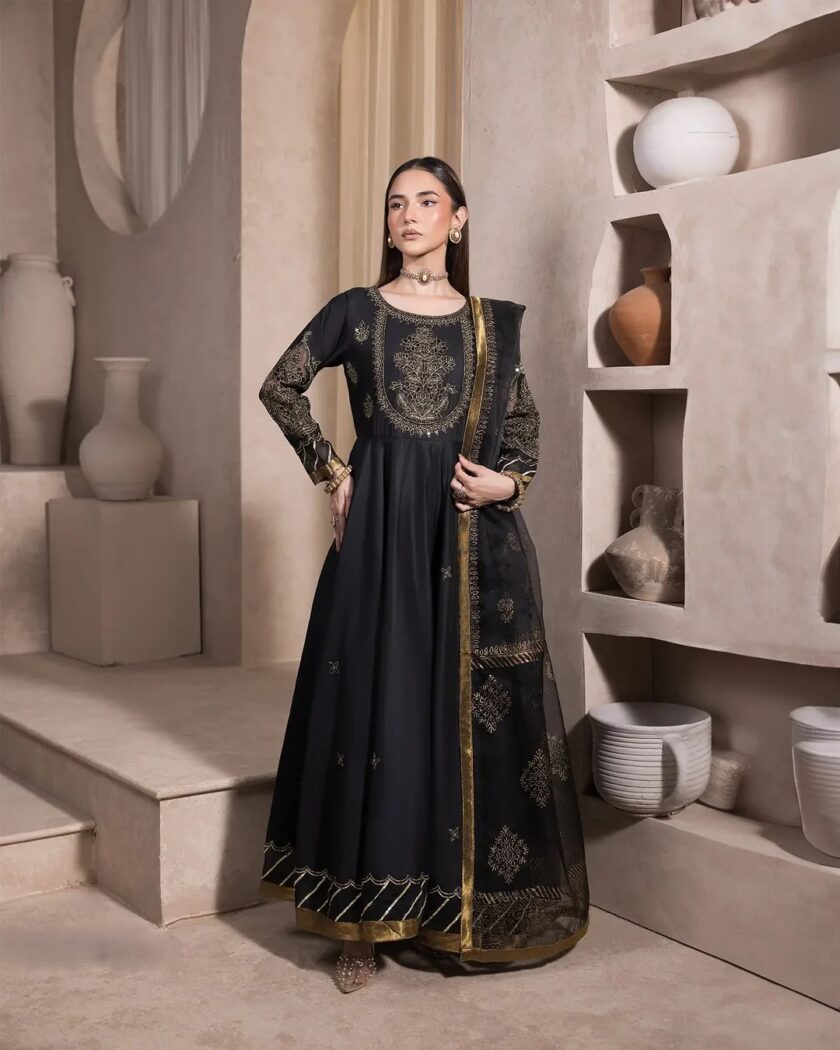 Shaposh katoenen maxi zwart