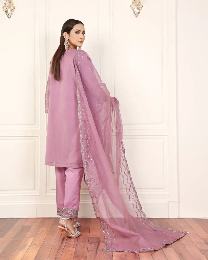 Shaposh driedelige net suit teapink - Afbeelding 3