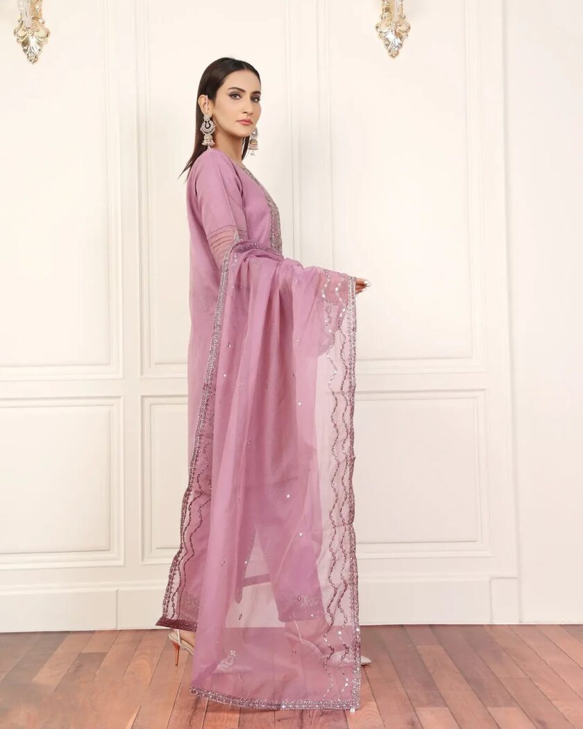 Shaposh driedelige net suit teapink - Afbeelding 4