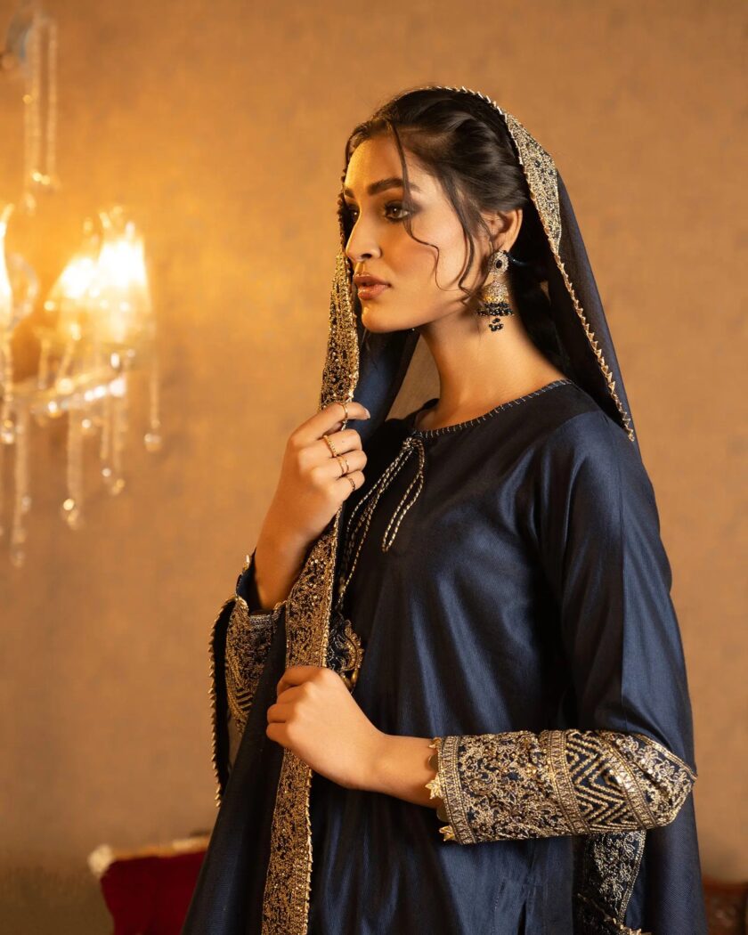 Shaposh chamray katan suit zink - Afbeelding 3