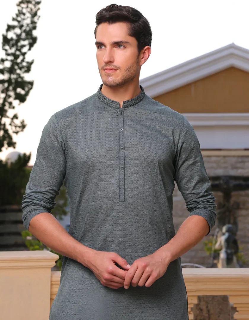 Junaid Jamshed katoenen kurta 0164 - Afbeelding 4