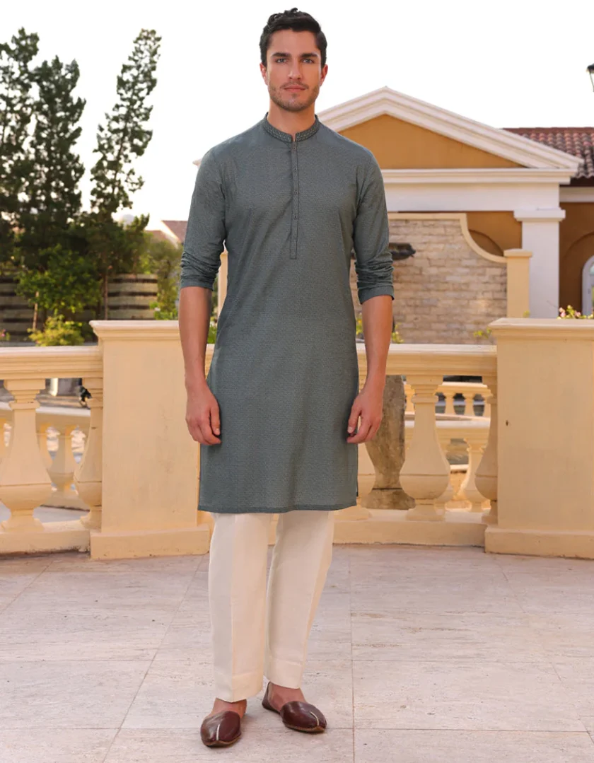 Junaid Jamshed katoenen kurta 0164 - Afbeelding 6