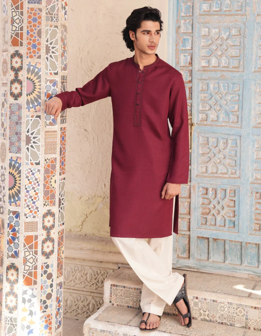 Junaid Jamshed katoenen kurta 11222 - Afbeelding 4