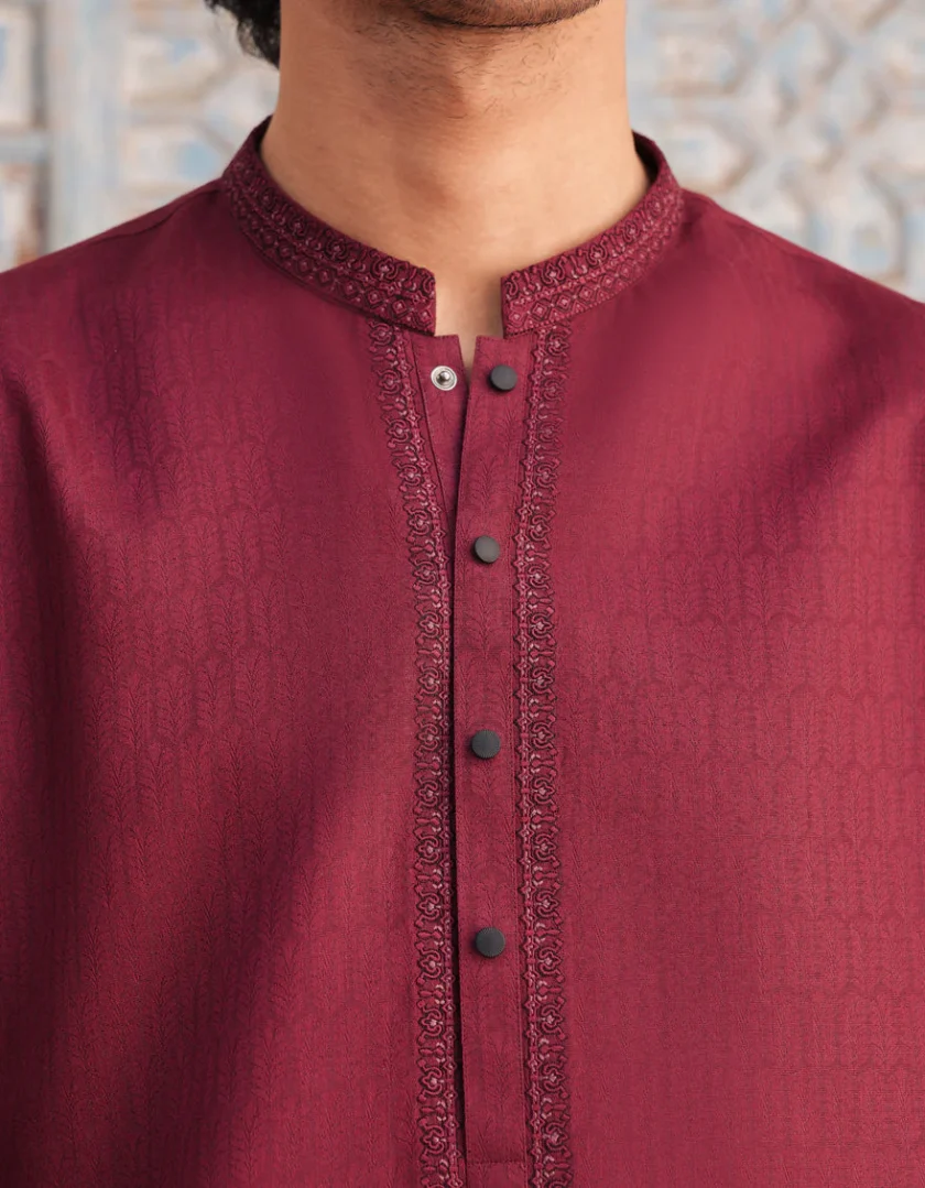 Junaid Jamshed katoenen kurta 11222 - Afbeelding 2
