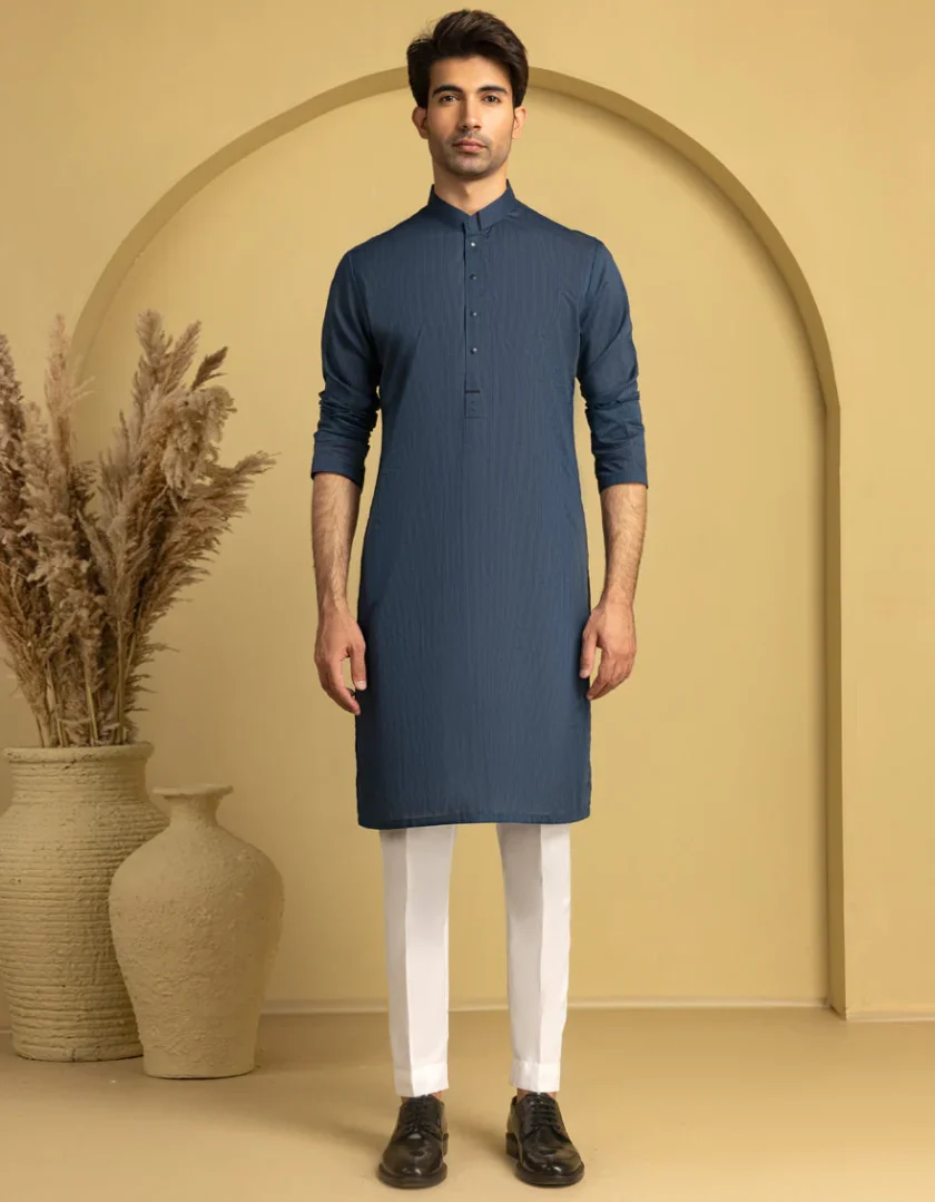Junaid Jamshed katoenen kurta 11290 - Afbeelding 4