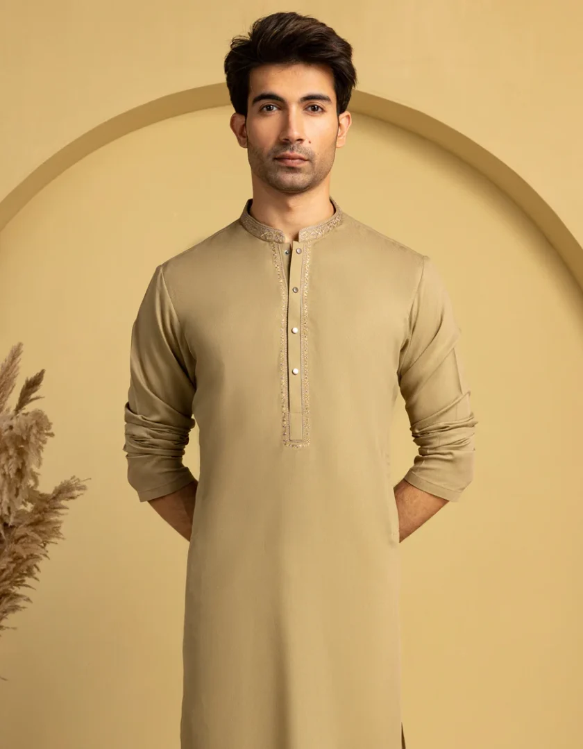 Junaid Jamshed katoenen kurta 11205 - Afbeelding 3