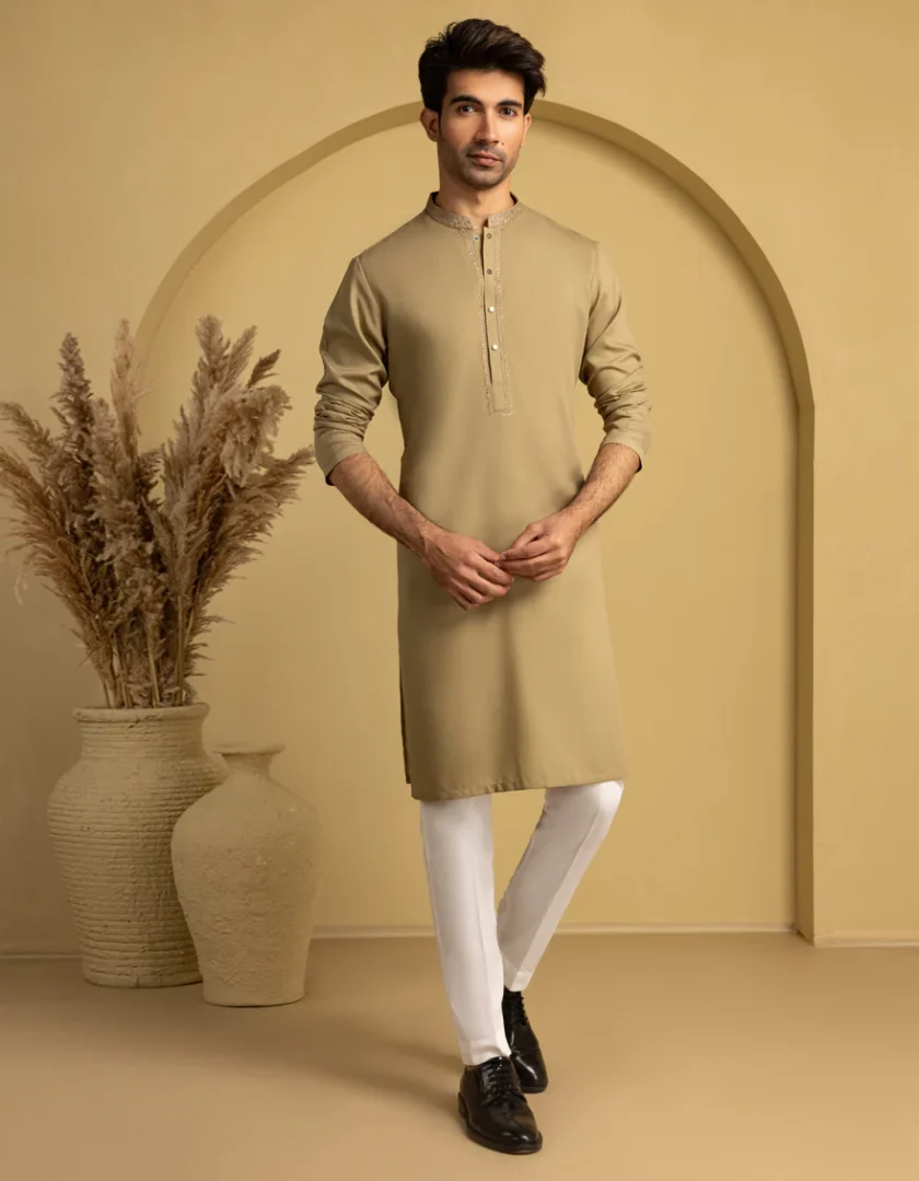 Junaid Jamshed katoenen kurta 11205 - Afbeelding 2