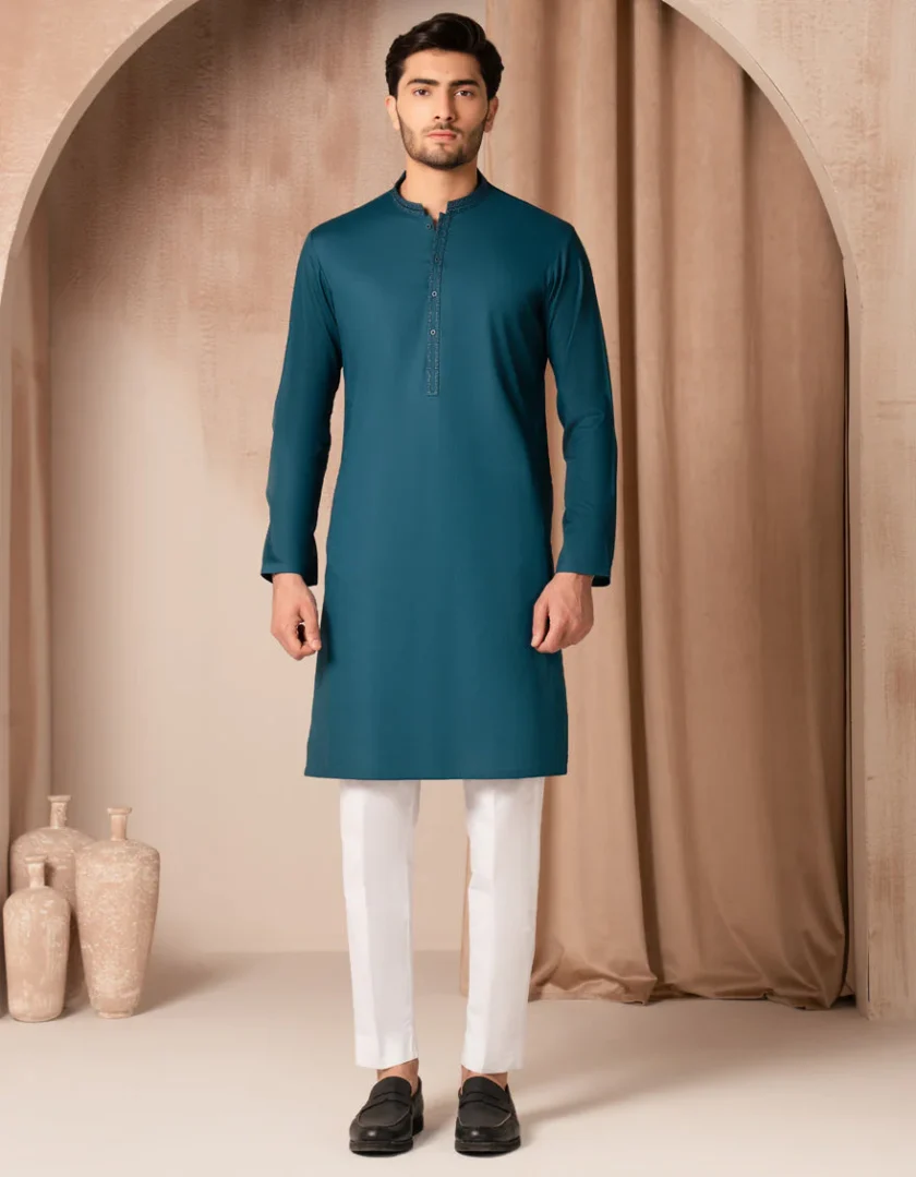 Junaid Jamshed katoenen kurta 0161 - Afbeelding 2