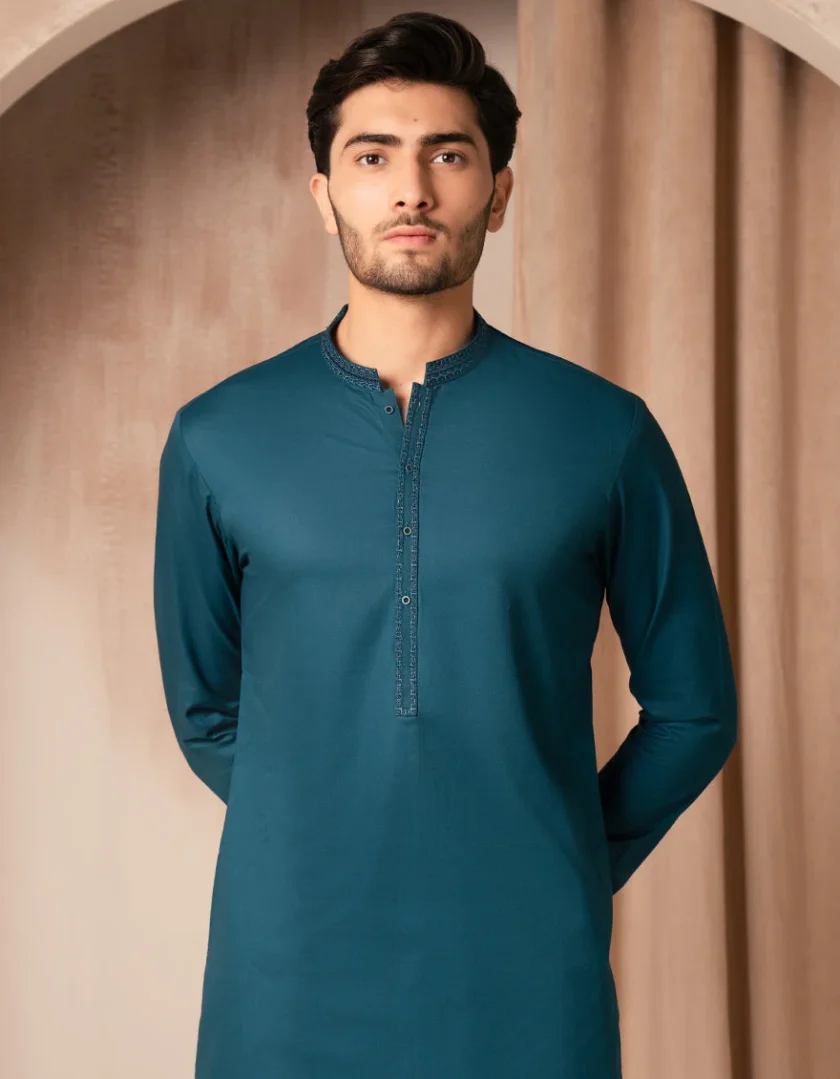 Junaid Jamshed katoenen kurta 0161 - Afbeelding 4