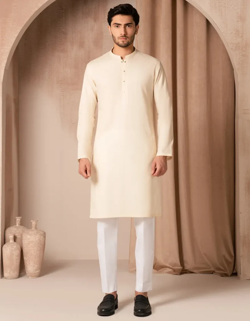 Junaid Jamshed katoenen kurta 11213 - Afbeelding 2