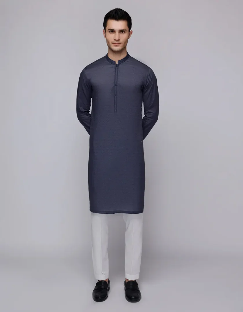 Junaid Jamshed katoenen kurta 11308 - Afbeelding 2