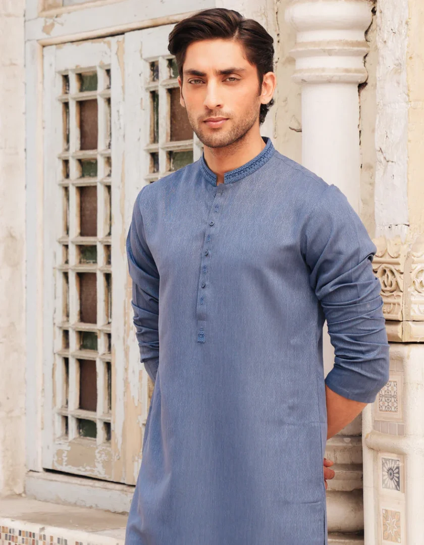 Junaid Jamshed katoenen kurta 0162 - Afbeelding 4