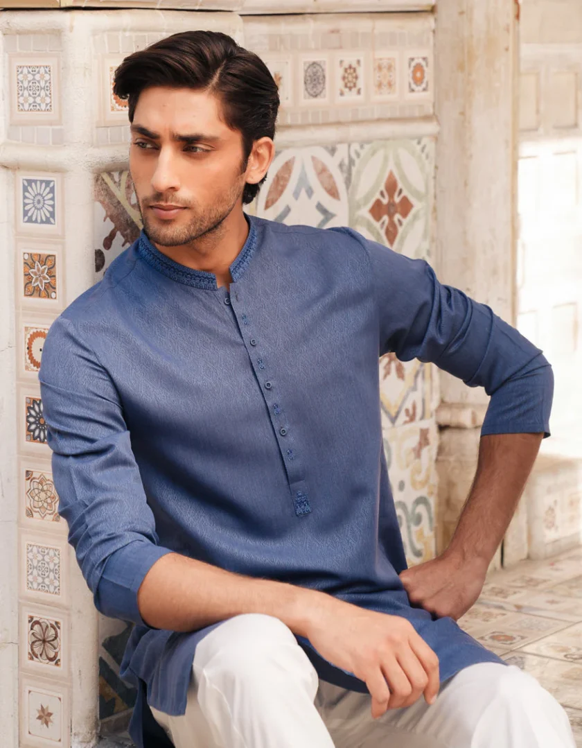 Junaid Jamshed katoenen kurta 0162 - Afbeelding 3