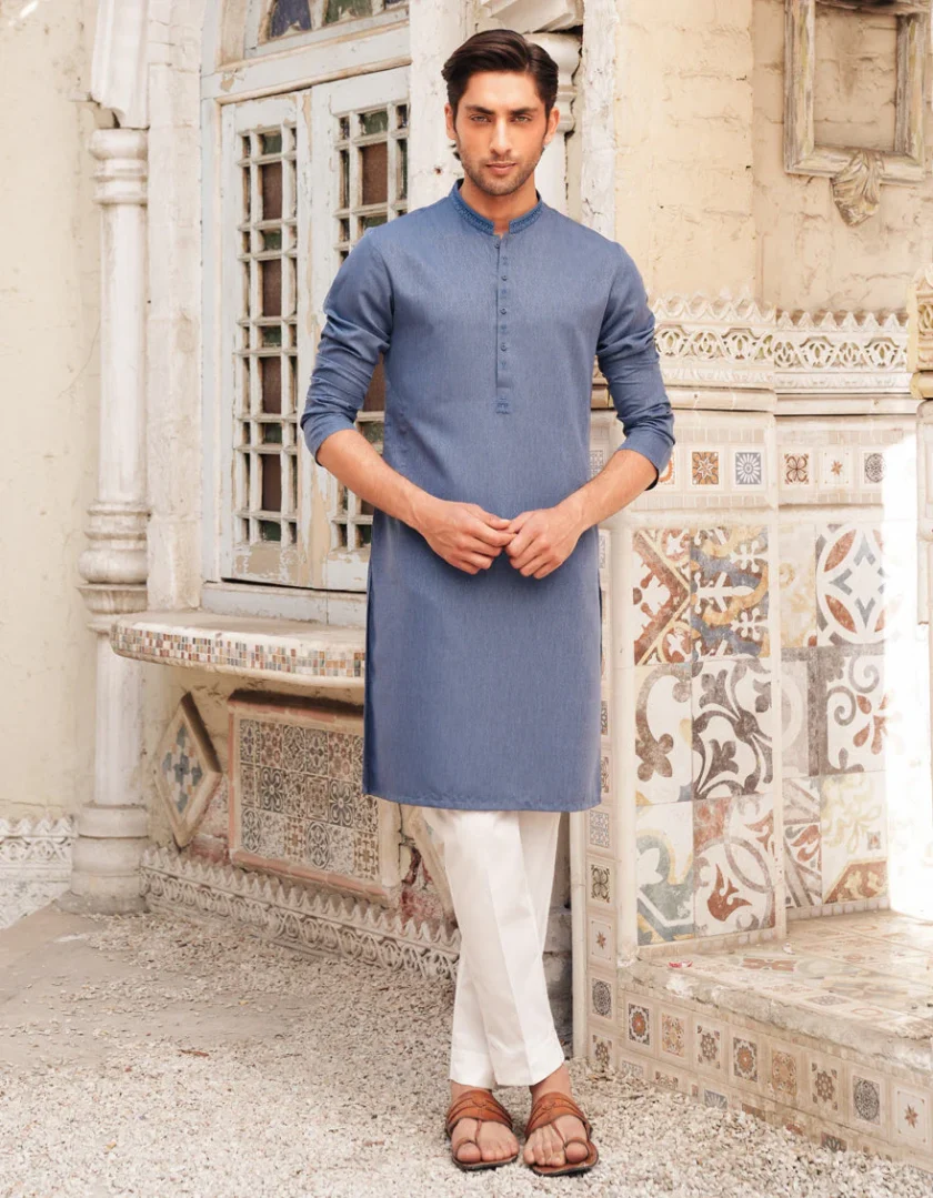 Junaid Jamshed katoenen kurta 0162 - Afbeelding 5