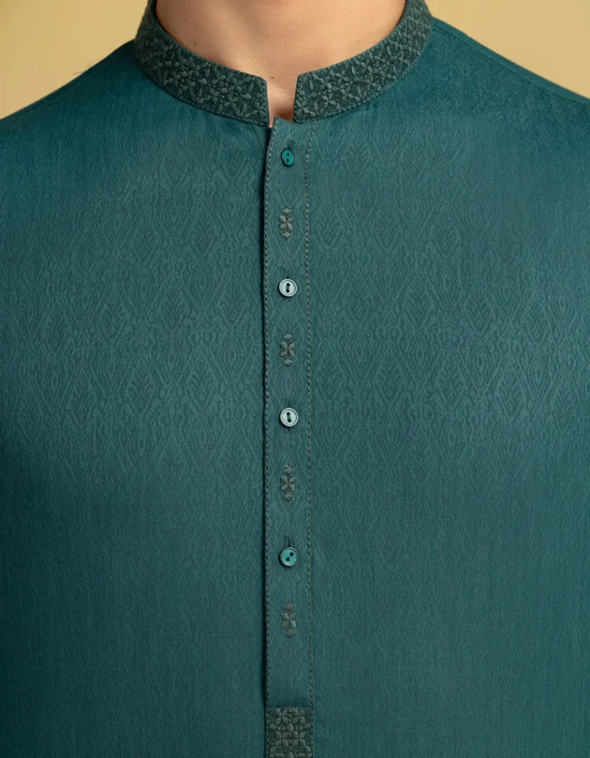 Junaid Jamshed katoenen kurta 11285 - Afbeelding 3