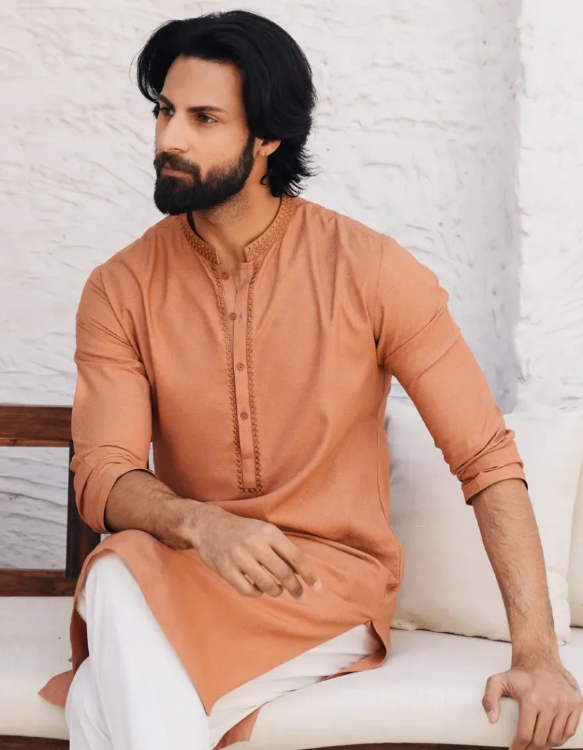 Junaid Jamshed katoenen kurta 0163 - Afbeelding 4