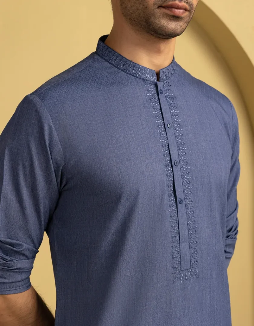 Junaid Jamshed katoenen kurta 11277 - Afbeelding 3
