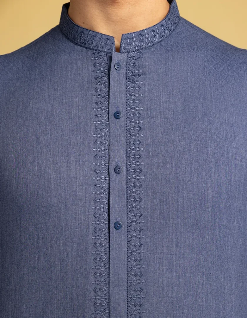 Junaid Jamshed katoenen kurta 11277 - Afbeelding 2