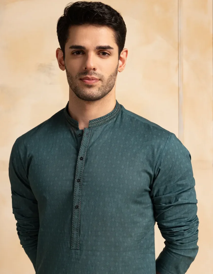 Junaid Jamshed katoenen kurta 11253 - Afbeelding 2