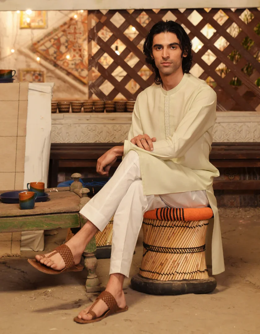 Junaid Jamshed katoenen kurta 11272 - Afbeelding 2
